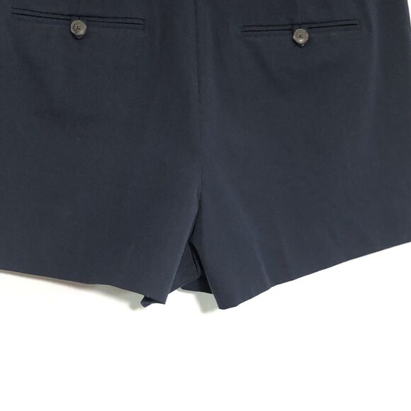J CREW  Pintuck Suit Short Womens 12 Blue Navy Stretch Cotton 3" Inseam New - Picture 8 of 11